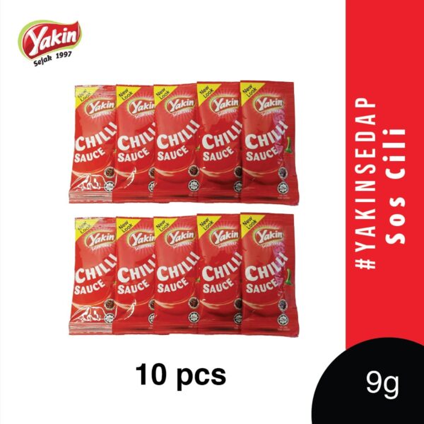 YAKIN SEDAP Chili Tomato Sachet (190g) 10pcs 20 pcs | Sos Cili Paket Kecil Sos Cili Sachet Chili Sauce Packet